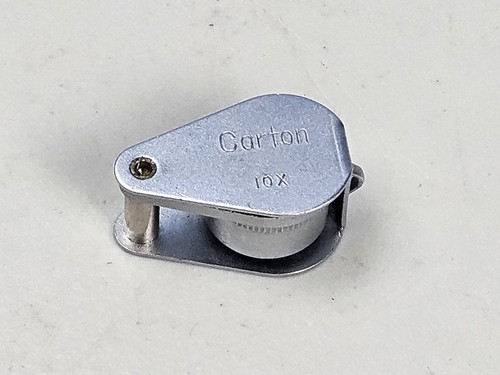 Carton Portable 10x Magnifier Jewelers Loupe - Made in Japan