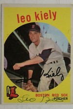 Leo Kiely (d.1984) Red Sox Autographed Signed 1959 Topps #199 Card RARE 