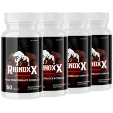 Rhinox X Enhancement Pills for Men Supports Performance & Energy - 4 Bottles