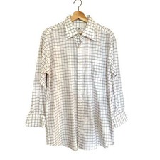 Peter Millar Dress Shirt 100 Cotton White Mens Size Large