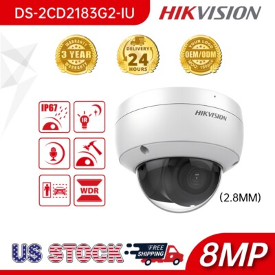 Hikvision 4K Security IP Camera DS-2CD2183G2-IU 2.8mm Night Human Detection+Mic