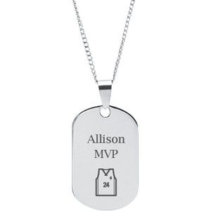 basketball dog tag necklace