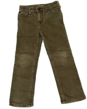  Boy's Size 5 Cat  Jack Pants Straight Leg Denim Olive Green  