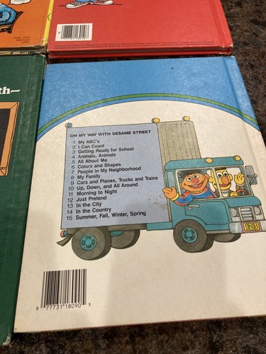 Vintage Sesame Street Hardcover Book Lot~Dictionarys~1,2,3 Story Book~On My Way - Picture 7 of 12