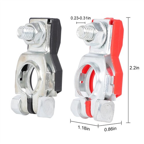 4PCS Car Battery Terminal Connector Post Positive+Negative Poles Universal - Picture 6 of 13