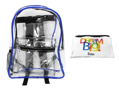 17-Inch Clear Transparent School 