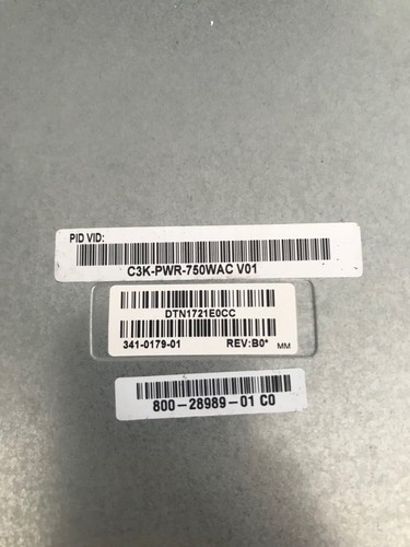 Cisco C3K-PWR-750WAC AC Power Supply READ - Picture 3 of 3