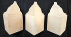 HOUSE OF FARA 3-1/2" x 3-1/2" x 7-3/4" Hardwood Inside Crown Corner Block 3 Pack