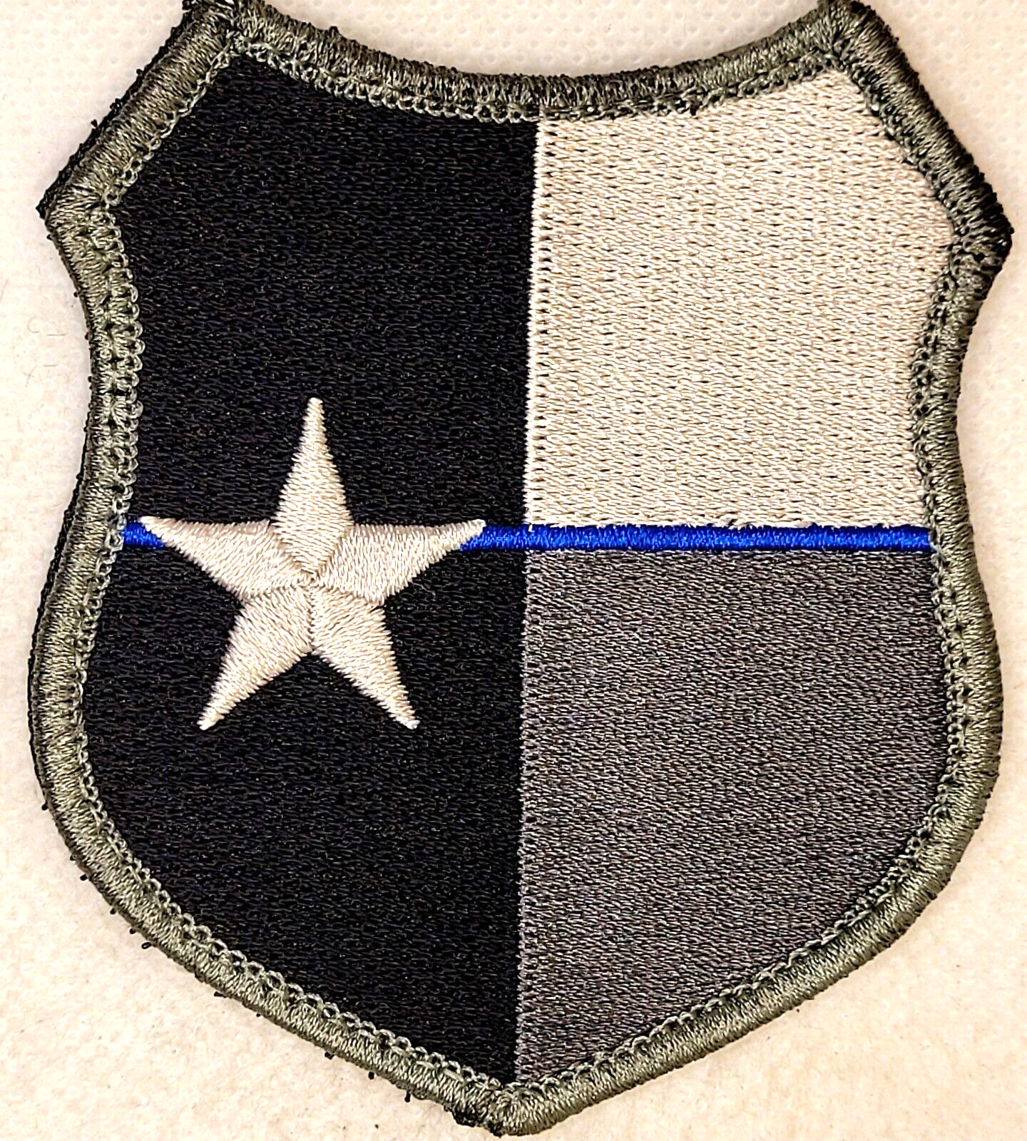 THIN BLUE LINE Texas Shield tactical Embroidered Morale patch Law Enforcement