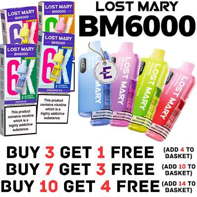 lost mary 6k vape flavours Lost Mary BM6000 Pre-Filled Vape Kit