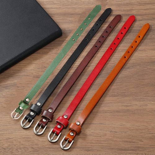 Simple Leather Bracelets Buckle Clasp Wrap Wristband Adjustable for Women Men - Picture 5 of 18