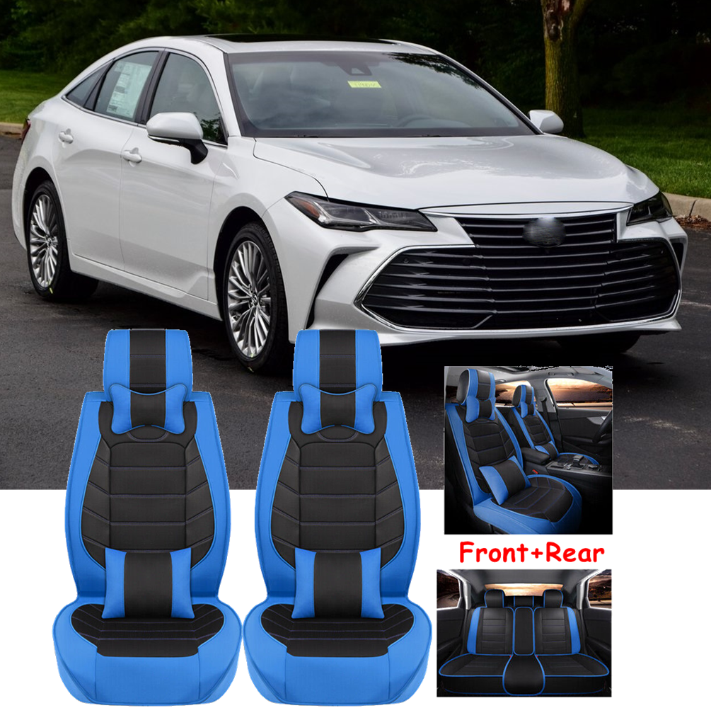 PU Leather Car Seat Cover 5-Seats Full Set Front Rear Cushion For Toyota Avalon