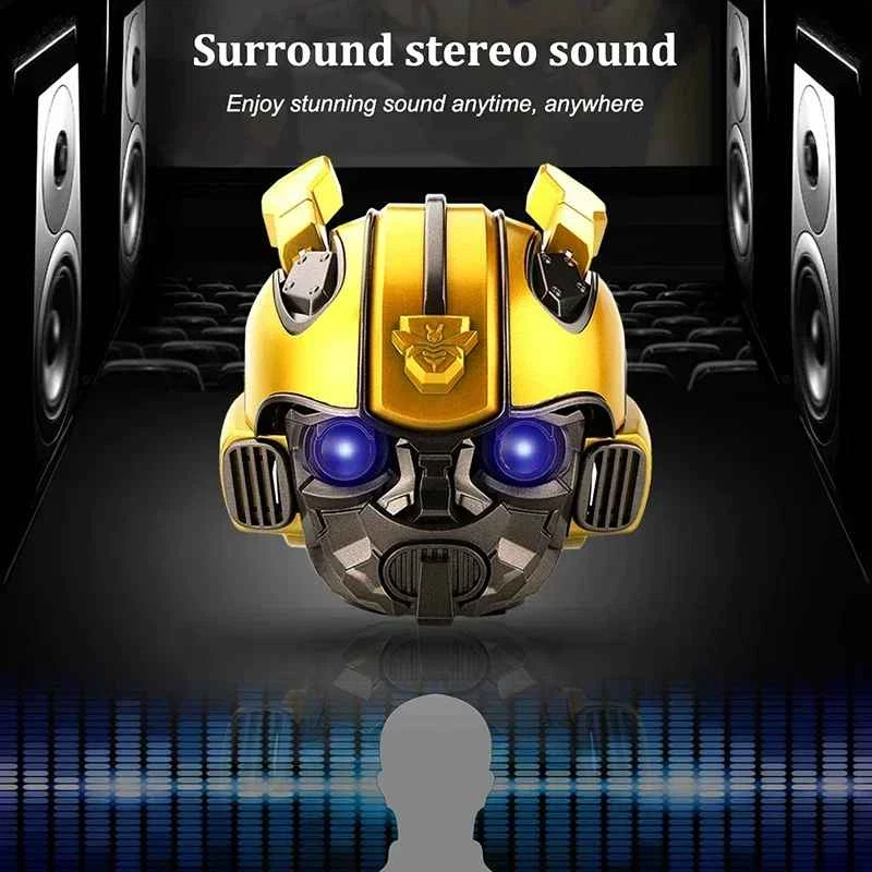 🤖 Bumblebee Transformers Radio FM + Speaker Bluetooth con Luci - Immagine 3 di 4