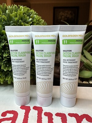 3 GOLDFADEN MD Detox Clarifying Facial Wash AHA Nutrient Rich Treatment, 0.5 oz