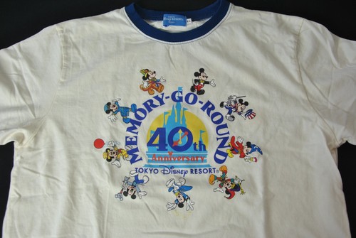 Tokyo Disney Resort Ringer Shirt LL Memory Go Round 40 Anniversary Mickey 1024CL - Bild 4 von 6