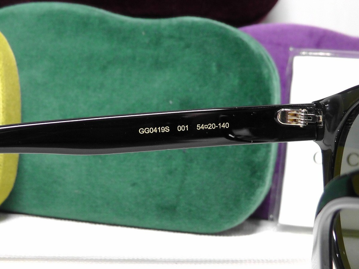 Gucci GG0419S Round Cat Eye Black w/ Crystal Frame  display picture 1