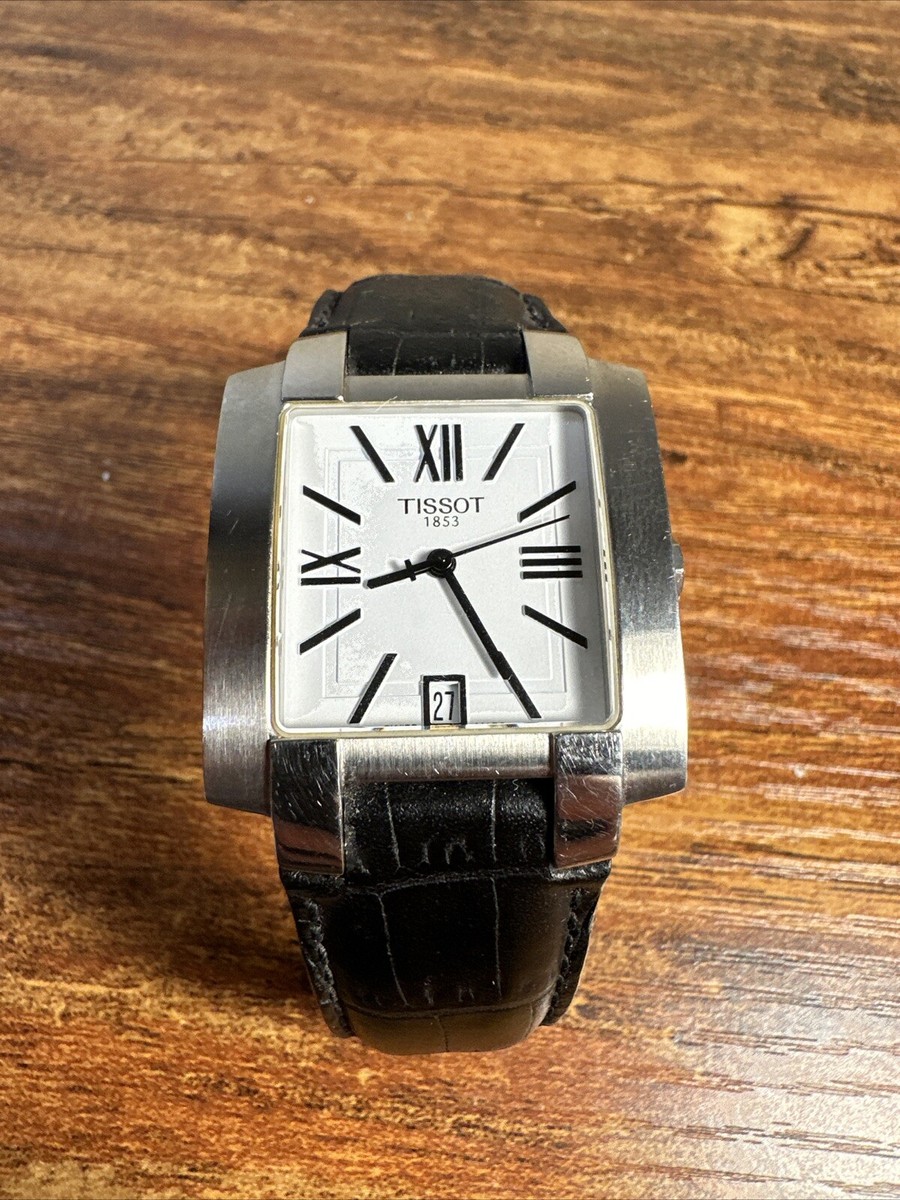 Works Tissot T-Trend Square Black Tank Mens Watch L860/960 Works Tissot T-Trend Square Black Tank Mens Watch L860/960
