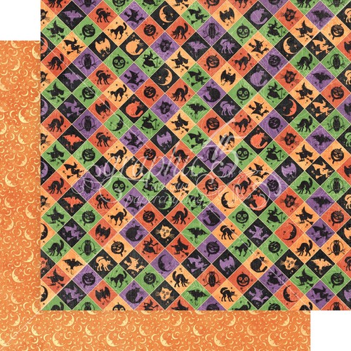 Graphic 45 Charmed 8" x 8" Fall Scrapbook Paper Halloween Scrapbook Paper - Picture 6 of 9