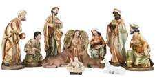 12 Inch Christmas Nativity 11 Pcs Complete Scene Nacimiento Navideño Jesus,Maria