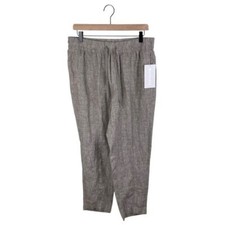 NEW Athleta Retreat 100 Linen High Rise Ankle Pants in Pyrite Brown Size Medium