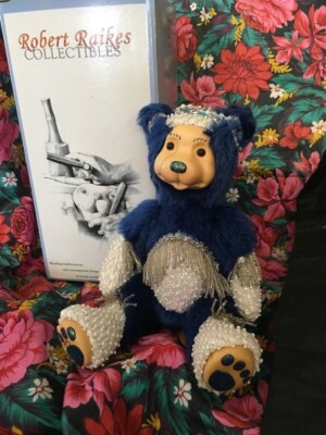 Robert Raikes Bedazzled Topaz December Birthday Bear 2001