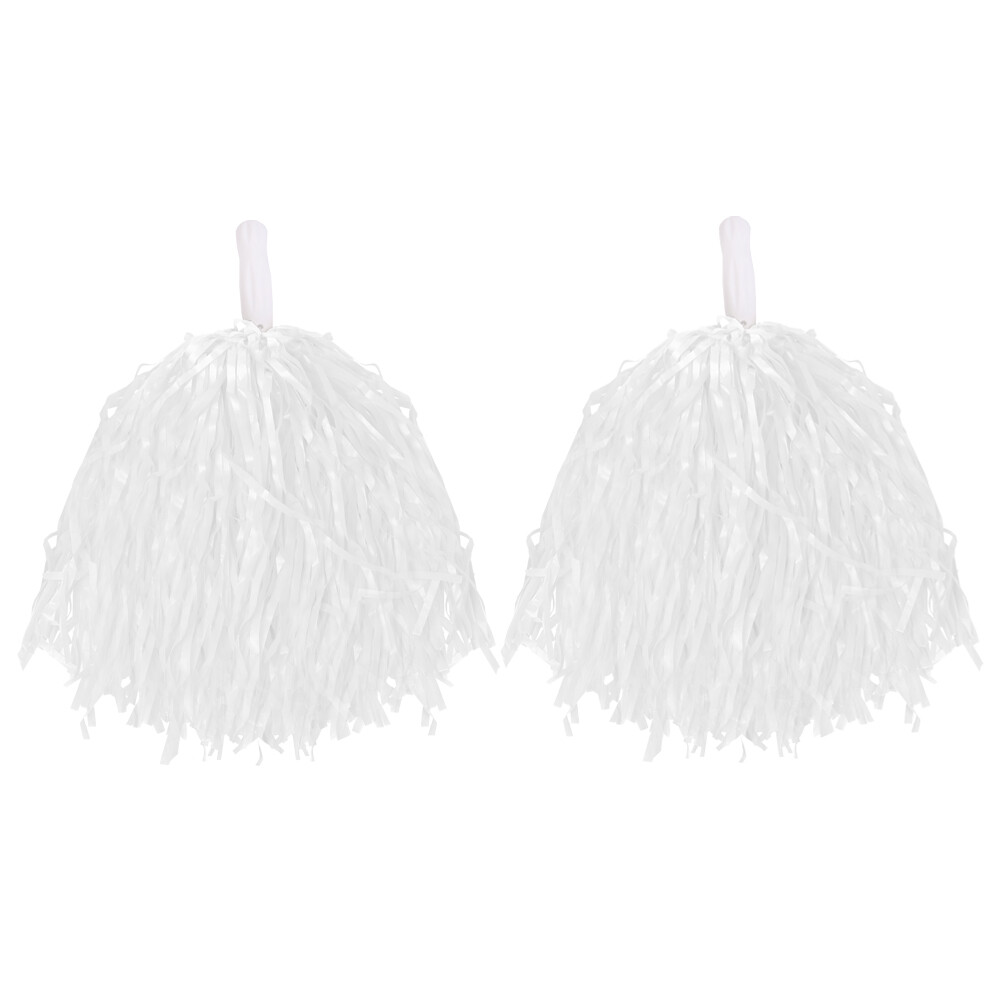 6 X PAIRS OF POM POMS CHEERLEADER FANCY DRESS ACCESSORY DANCE GROUP