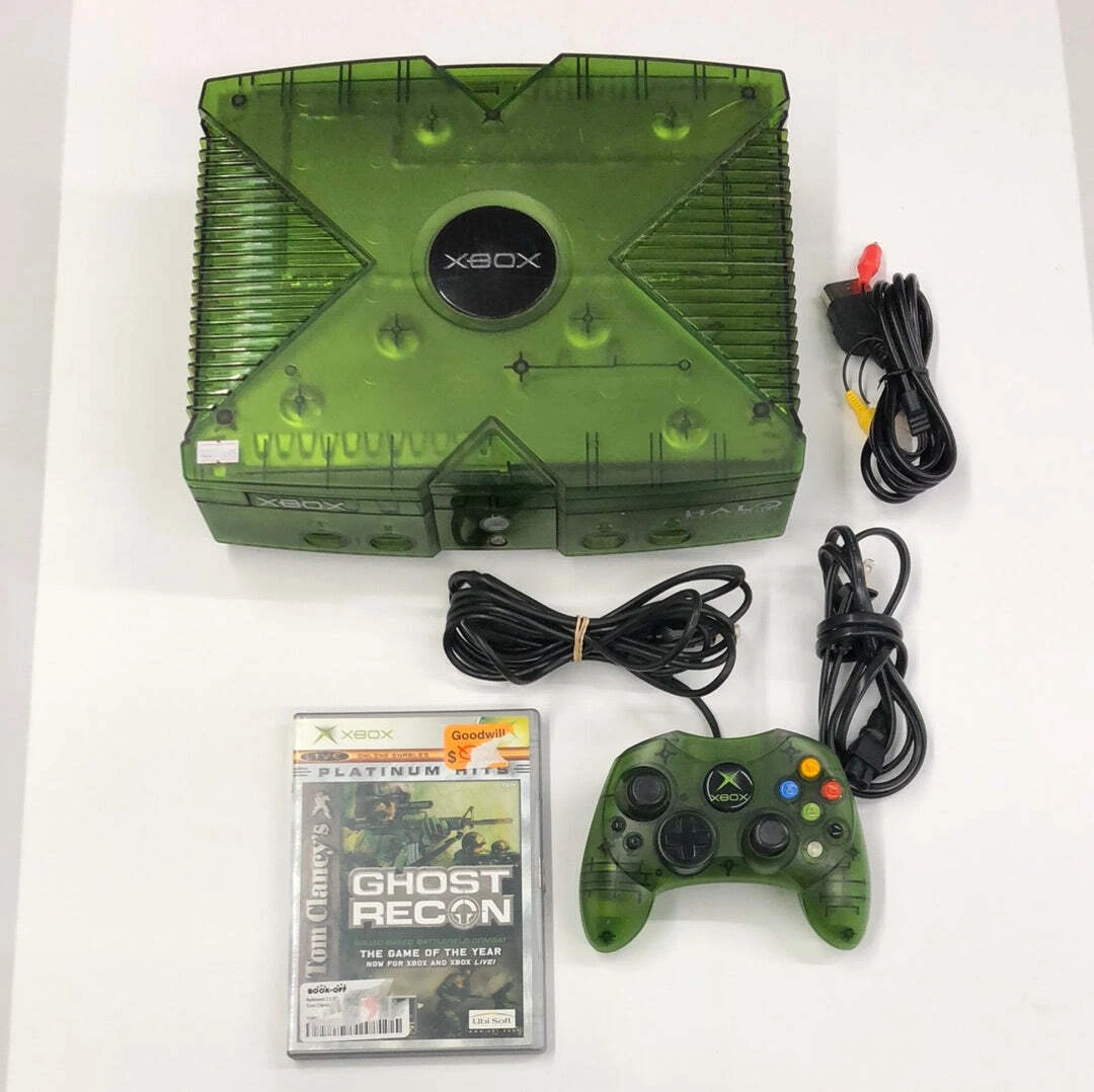 Microsoft Xbox Original System Green Halo Console plandetransformacion