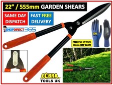 22'' CARBON STEEL BLADE SHEARS HEDGE GRASS SHRUB GARDEN BUSHES GRIP HANDLE 23-76
