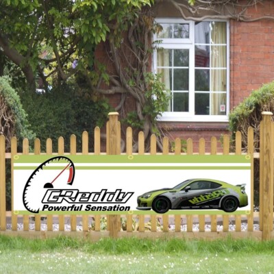large banner flag 5.5x1.3ft [GReddy Racing]garage room decora 17645 | eBay