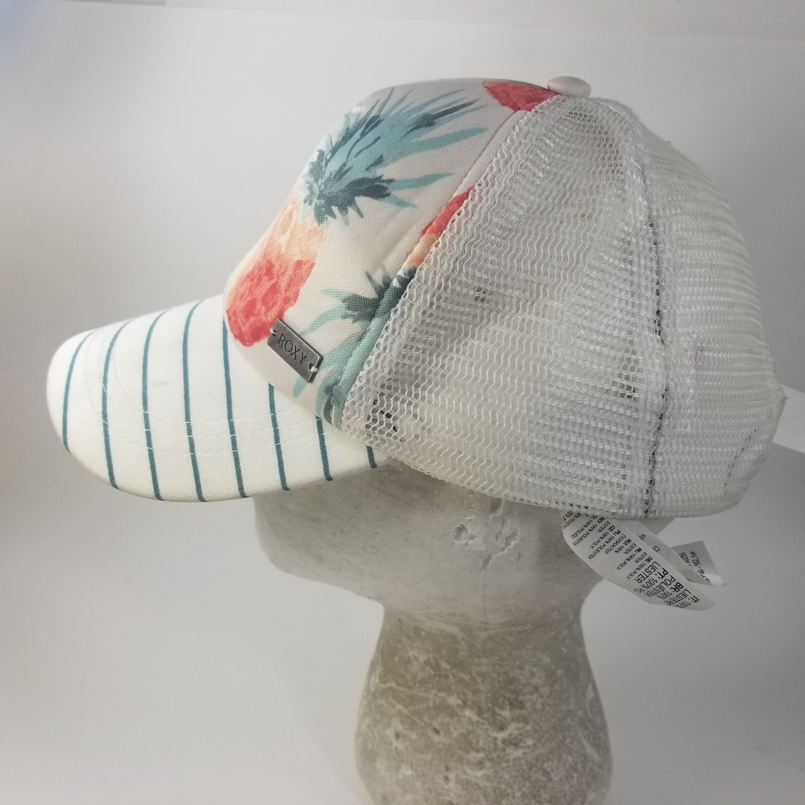 Roxy Pineapple Baseball Cap Hat Adjustable White … - image 3