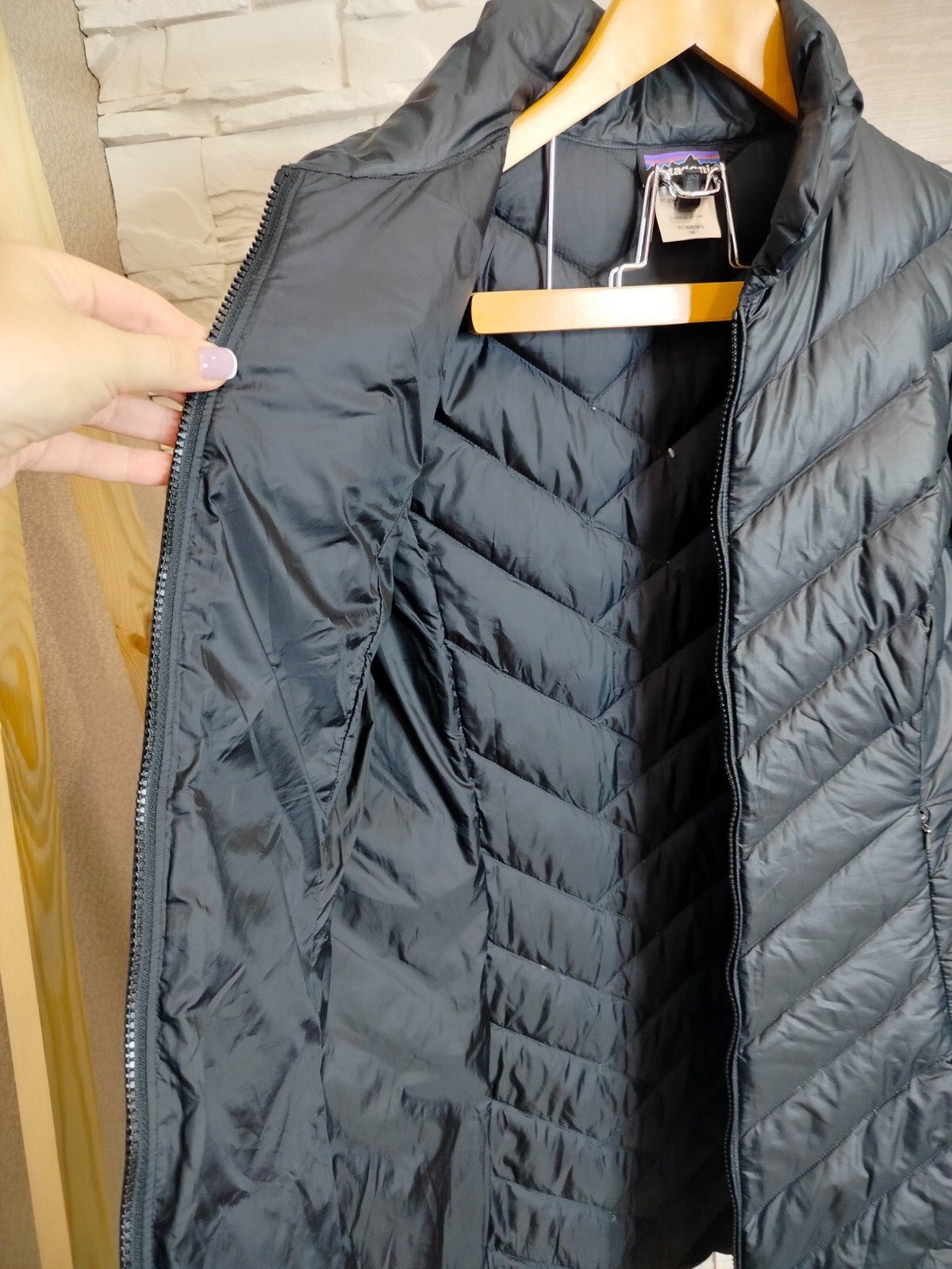 ALTRA Patagonia Tres 3 в 1 parka piumino nero donna fodera media SOLO lungo puffer