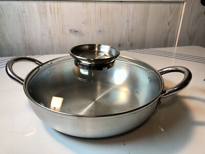 Pensofal 9364 Glass Lid With Stainless Steel Aroma Knob, 9.5'' with 2 Handled pan