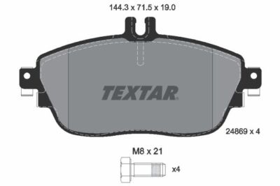 TEXTAR 2486901 TEXTAR Bremsbelagsatz, Scheibenbremse für INFINITI MERCEDES-BENZ
