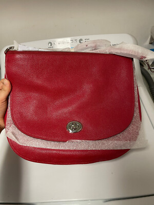 バッグ Vintage Coach Turnlock Shoulder Bag Red s-l400.jpg