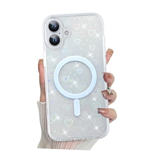 MagSafe-Compatible Laser Glitter Case for iPhone 16 Plus