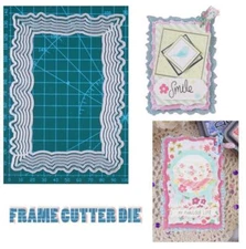 rectangular wavy frame Metal Cutting Dies DIY Scrapbooking Photo Album Embossing