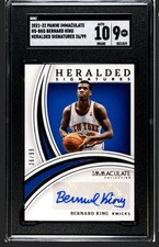 2021 Panini Immaculate BERNARD KING Heralded Signatures #HS-BKG 26/99 SGC 9/10