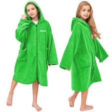 Kids Bath Towel Hoodie: Soft Plush Zipper Surf Poncho - Warm Fleece Changing ...