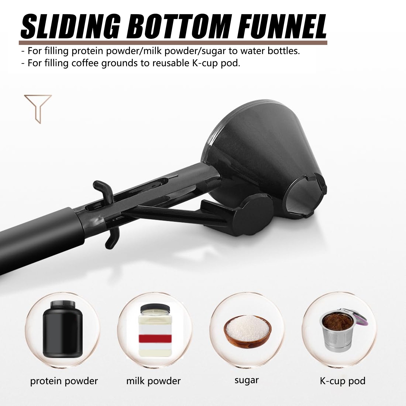 Plastic Measuring Scoop Funnel Multi Use Kitchen Spoon for Protein Powder Drinks