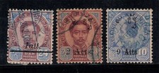 Thaïlande 1907 Mi. 64-65,67 Oblitéré 100% Roi Chulalongkorn, célébrités