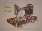 SEWING MACHINE CARD Birthday Wishes Party Supply