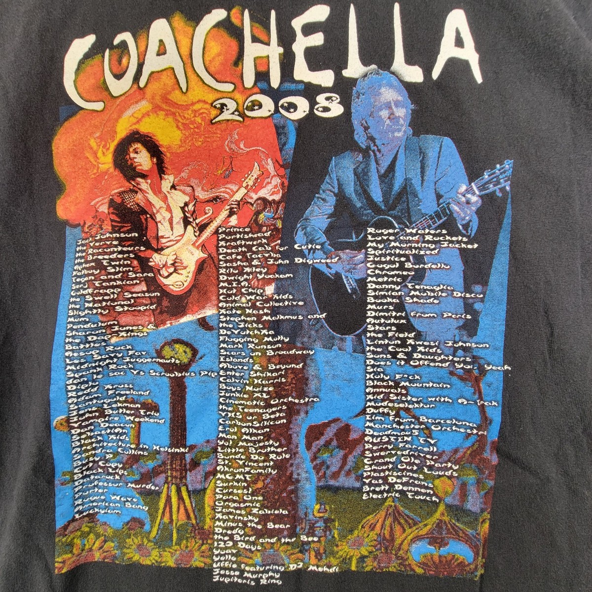 Vintage Prince Coachella 2008 T Shirt Size Men