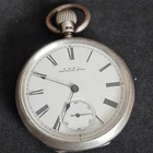 Antique Solid Silver Gents Waltham Mass Traveler Pocket Watch 1902 W/O ref4492