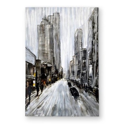 2x3 ft. Gray Gloomy Street Outdoor Area Rug - Living Room Decor - Rectangle