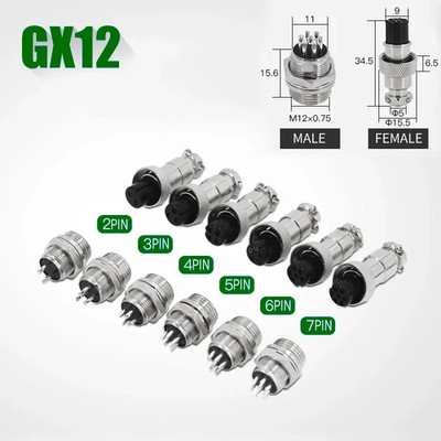 Luftfahrtstecker GX12 GX16 GX20 wasserdicht Rundstecker Buchse