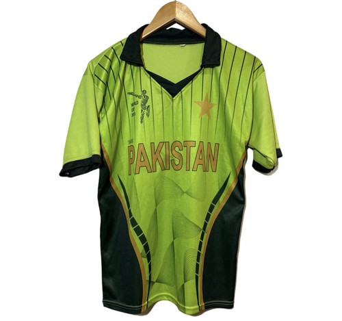 Vintage Pakistan Cricket World Cup 2015 Salman Jersey CA Green Size M