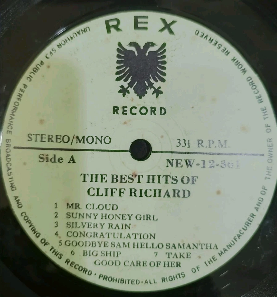 Cliff Richard-The best of Cliff/ 20 Hits - Ultra rare MALAYSIA only LP not cd - Image 2 of 4