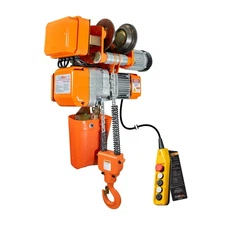 1 ton 2200 lb 110~120V Electric Chain Hoist Power Trolley 20 ft. G80 Chain H