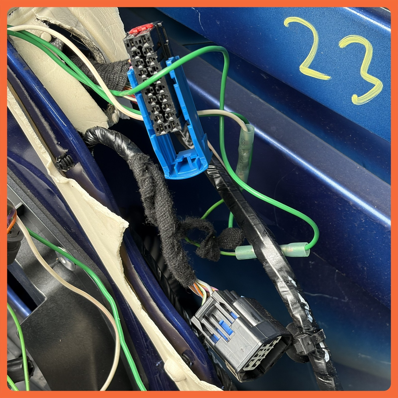Maserati Ghibli 2014-2017 Rear Right Door framework Blue
