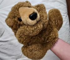 Vintage Dakin Brown Bear Hand Puppet Plush 1987 Soft Toy 13 USA Free shipping